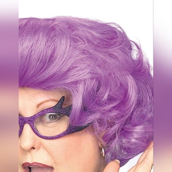 Rubies " The Dame" Purple Wig - Picture 2 of 2